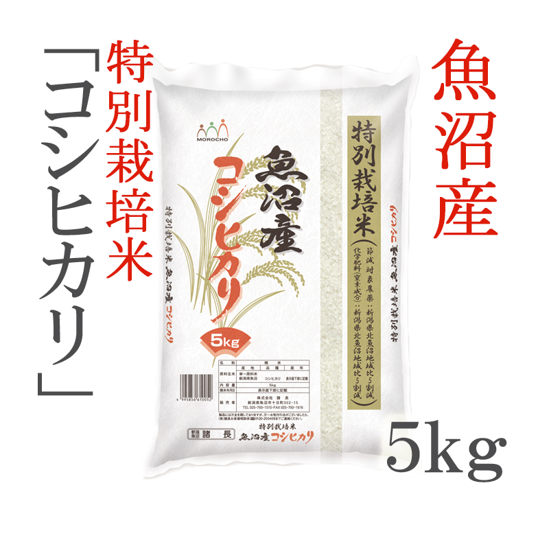 農薬・化学肥料５割以下特別栽培米 令和５年産 魚沼産コシヒカリ