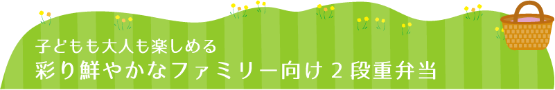 子どもも大人も楽しめる彩り鮮やかなファミリー向け2段重弁当